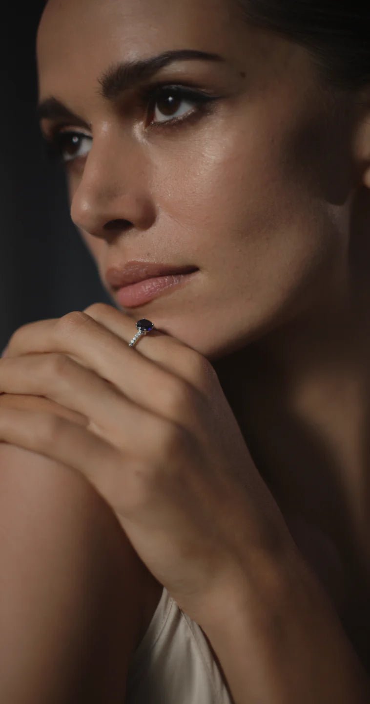 My Heart’s Keeper Blue Sapphire Ring - ARTSY SILVER