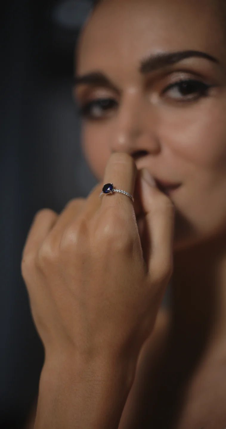 My Heart’s Keeper Blue Sapphire Ring - ARTSY SILVER