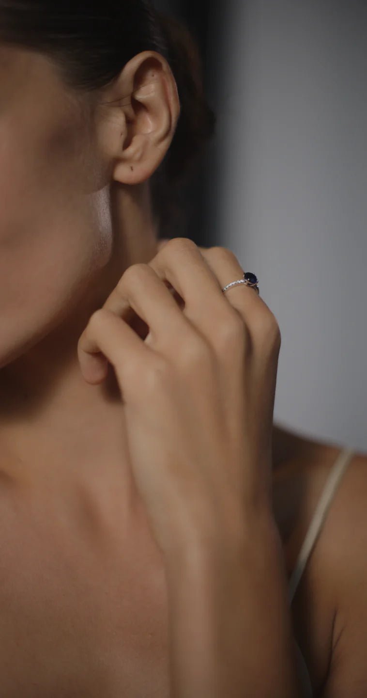 My Heart’s Keeper Blue Sapphire Ring - ARTSY SILVER