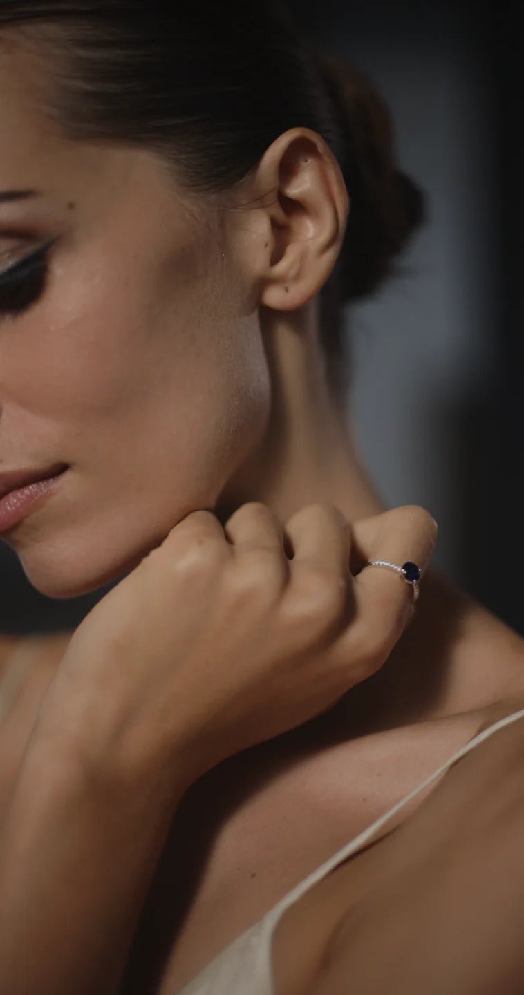 My Heart’s Keeper Blue Sapphire Ring - ARTSY SILVER