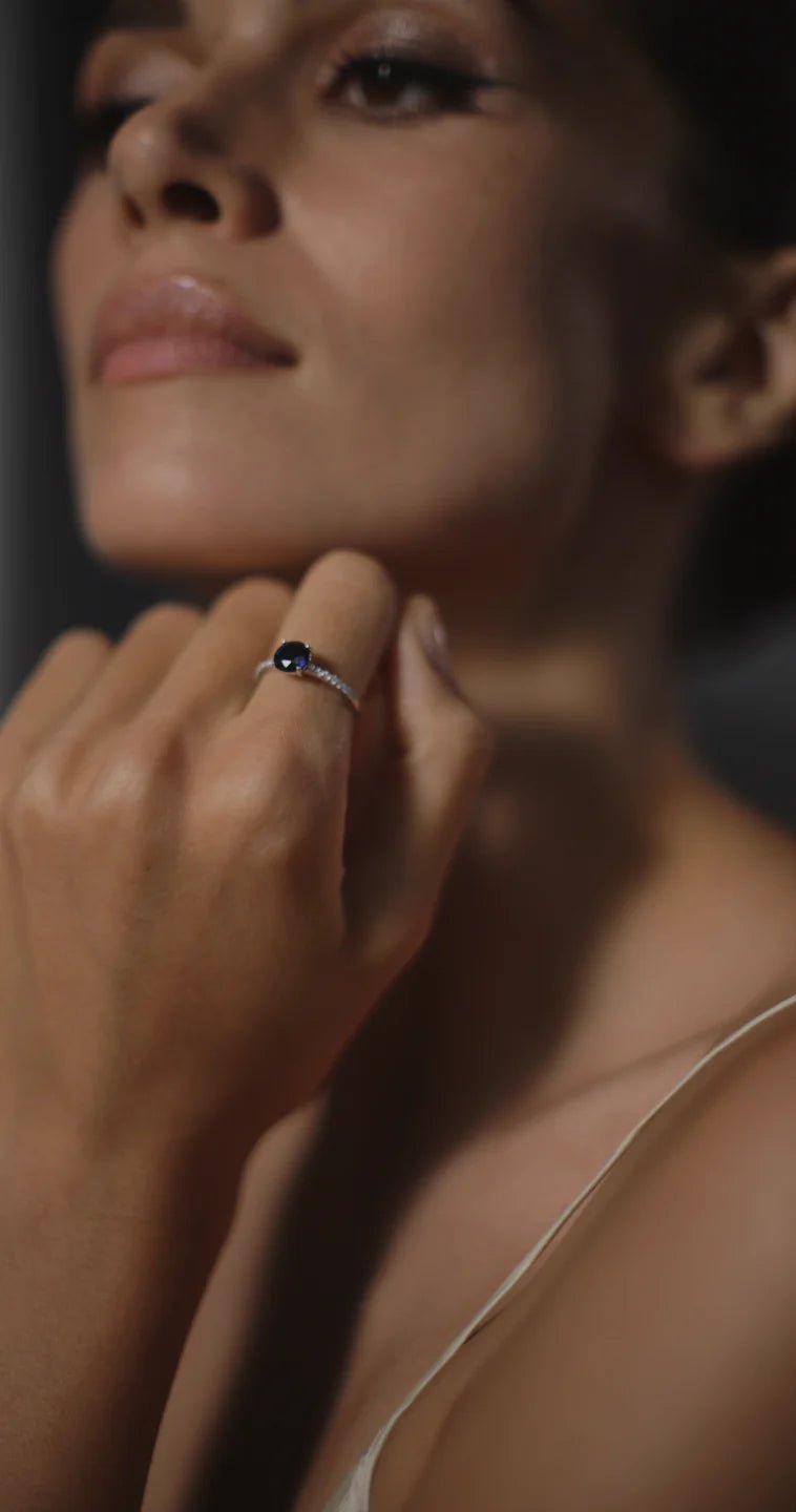 My Heart’s Keeper Blue Sapphire Ring - ARTSY SILVER