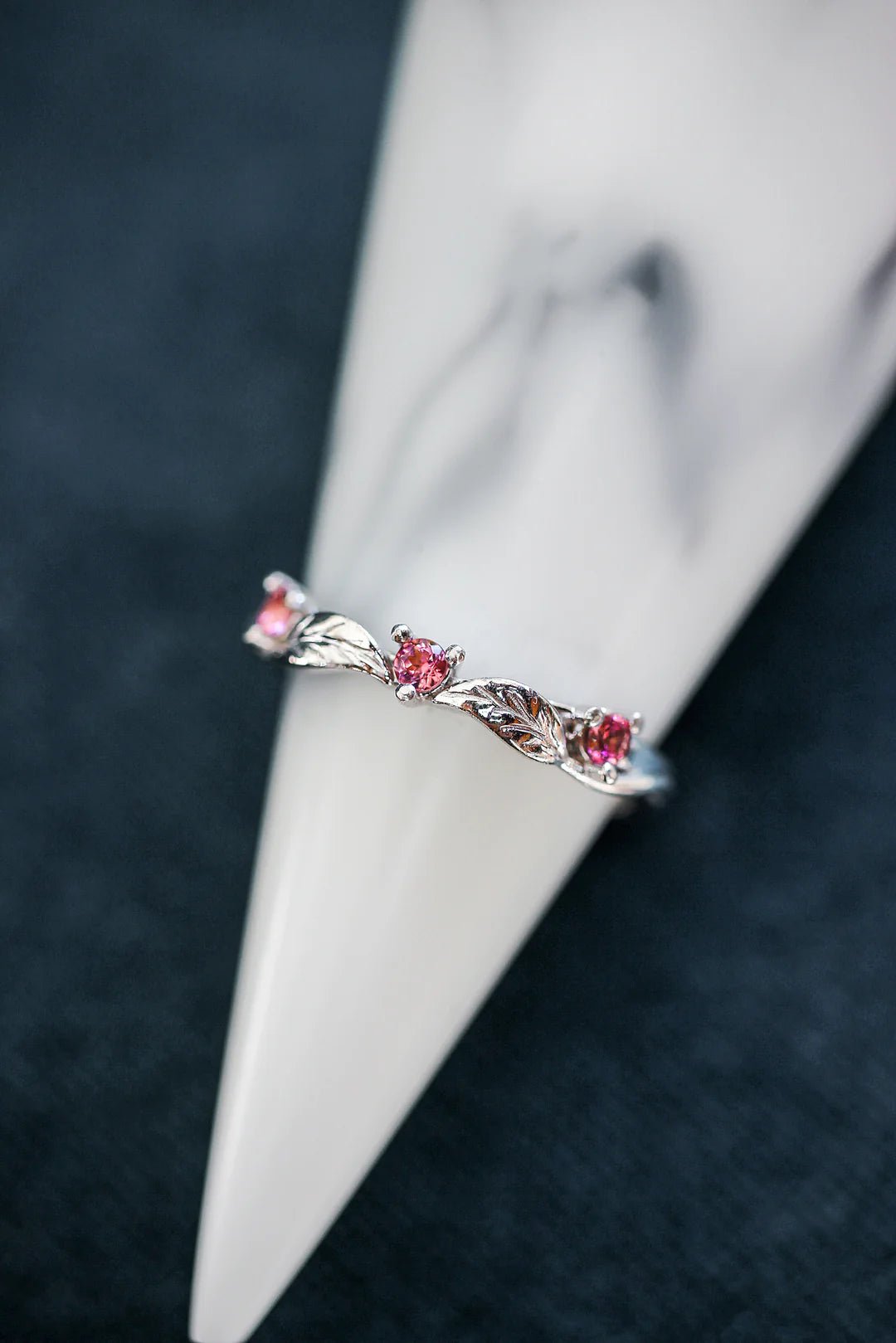 My Only One Pink Stones Ring - ARTSY SILVER