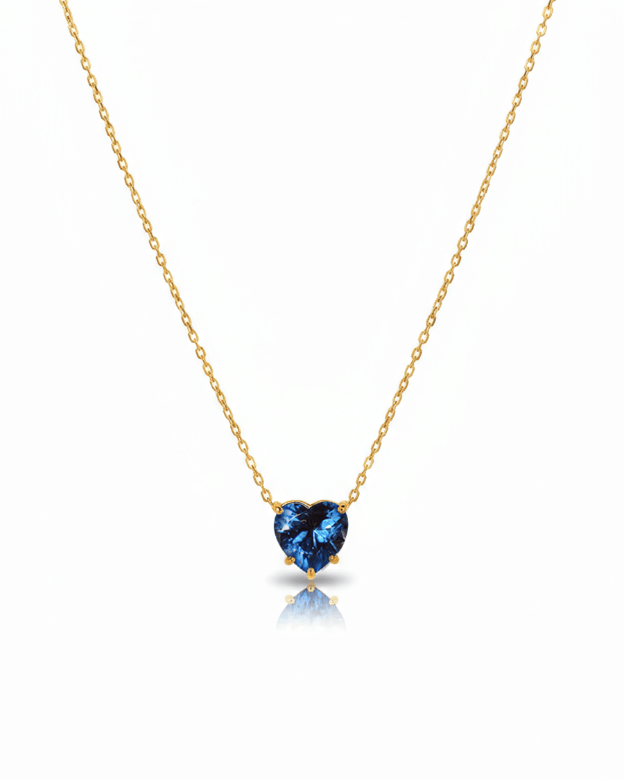 Adore You Aquamarine Necklace - ARTSY SILVER