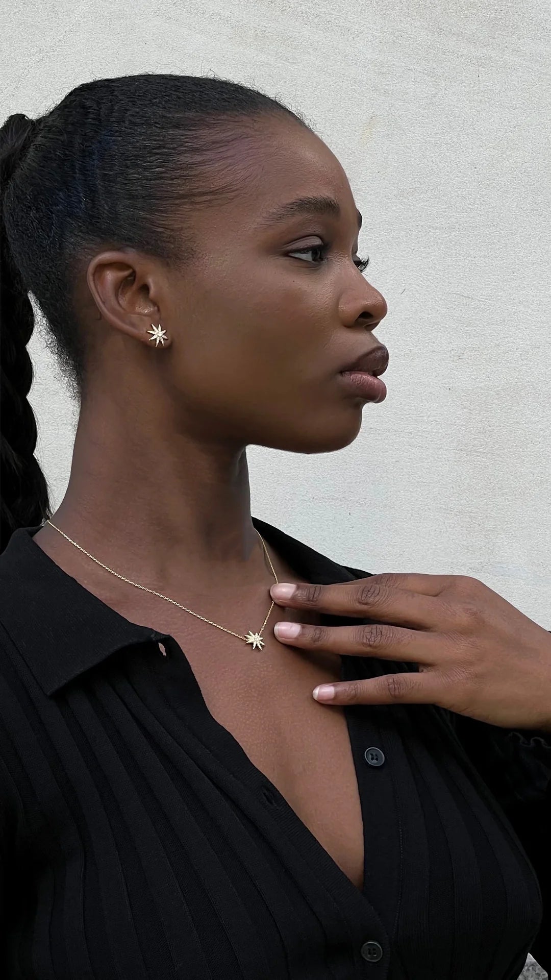 North Star Studs Gold Plating - ARTSY SILVER