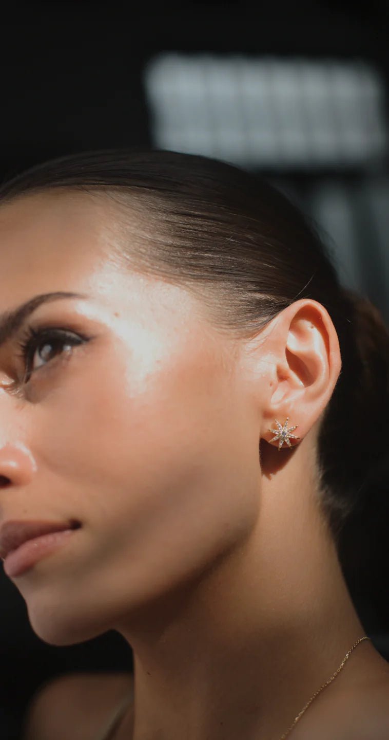 North Star Studs Gold Plating - ARTSY SILVER
