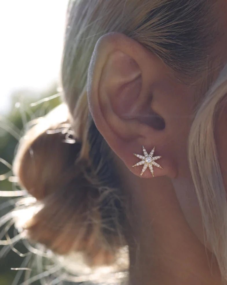 North Star Studs Gold Plating - ARTSY SILVER