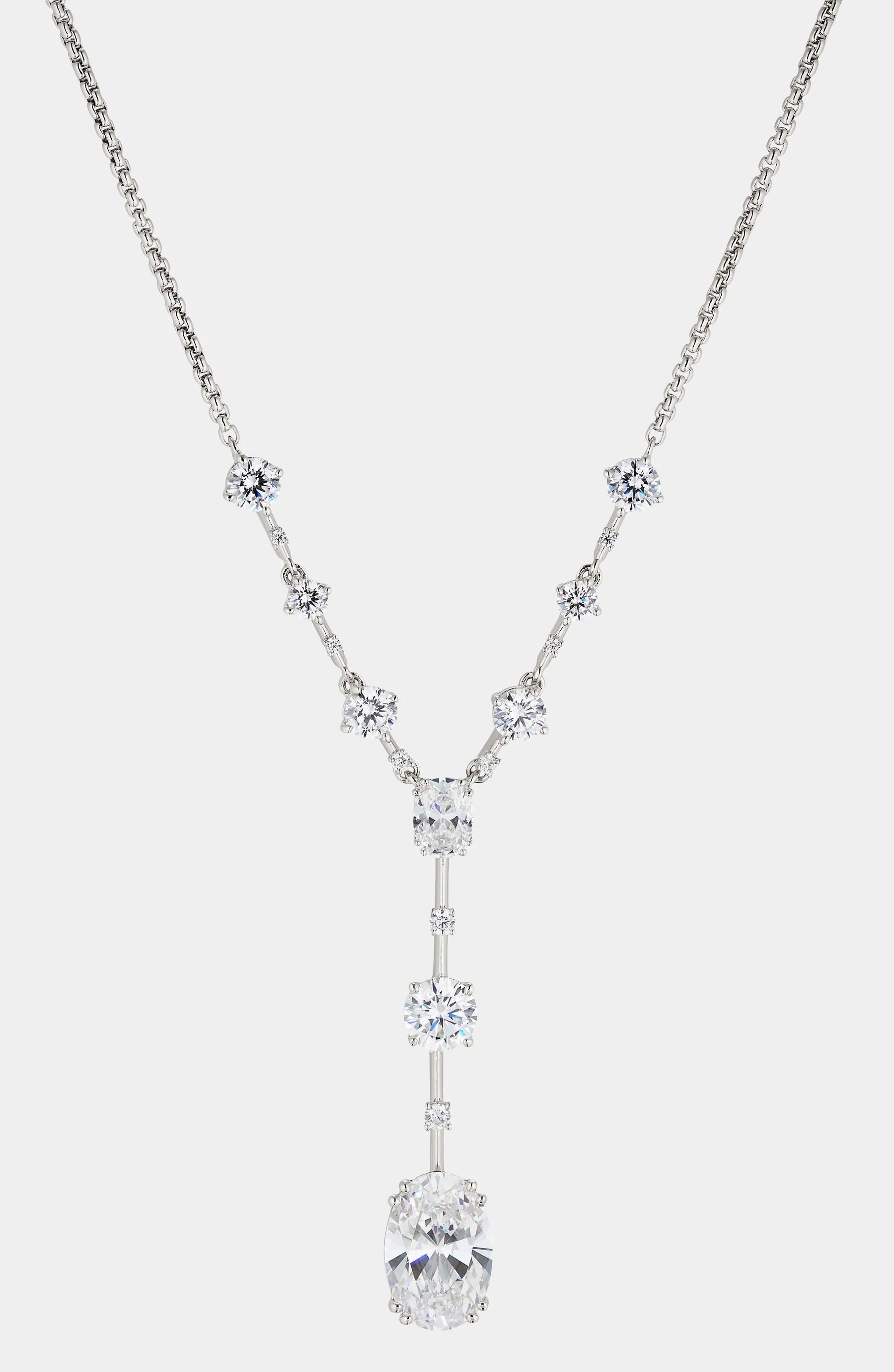 Oval Solitaire Zircon Necklace