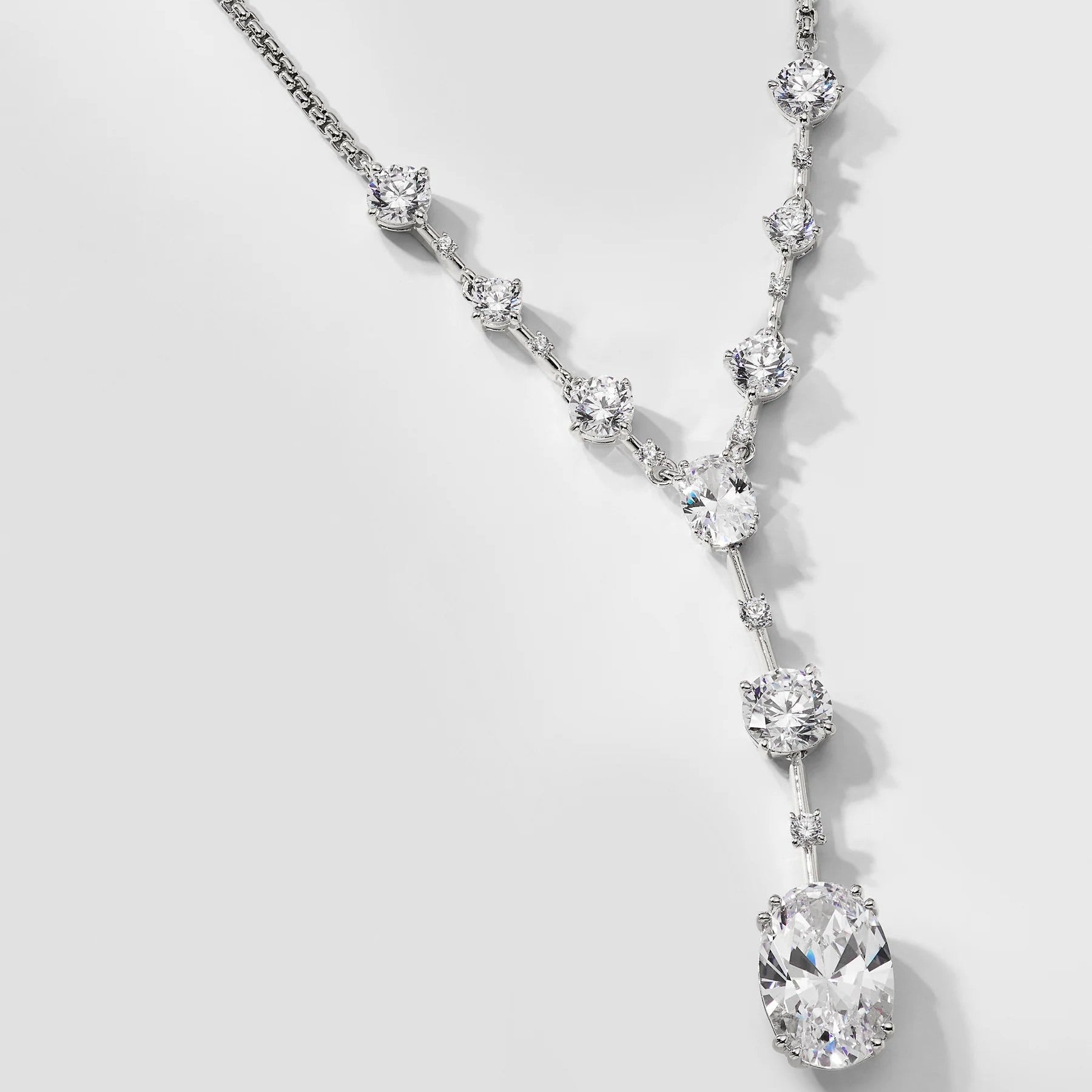 Oval Solitaire Zircon Necklace