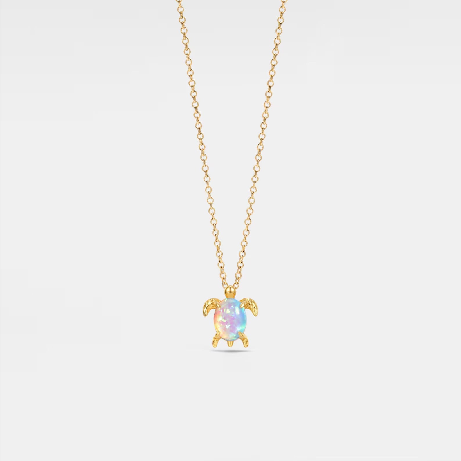 Toby Opal Turtle Necklace - ARTSY SILVER