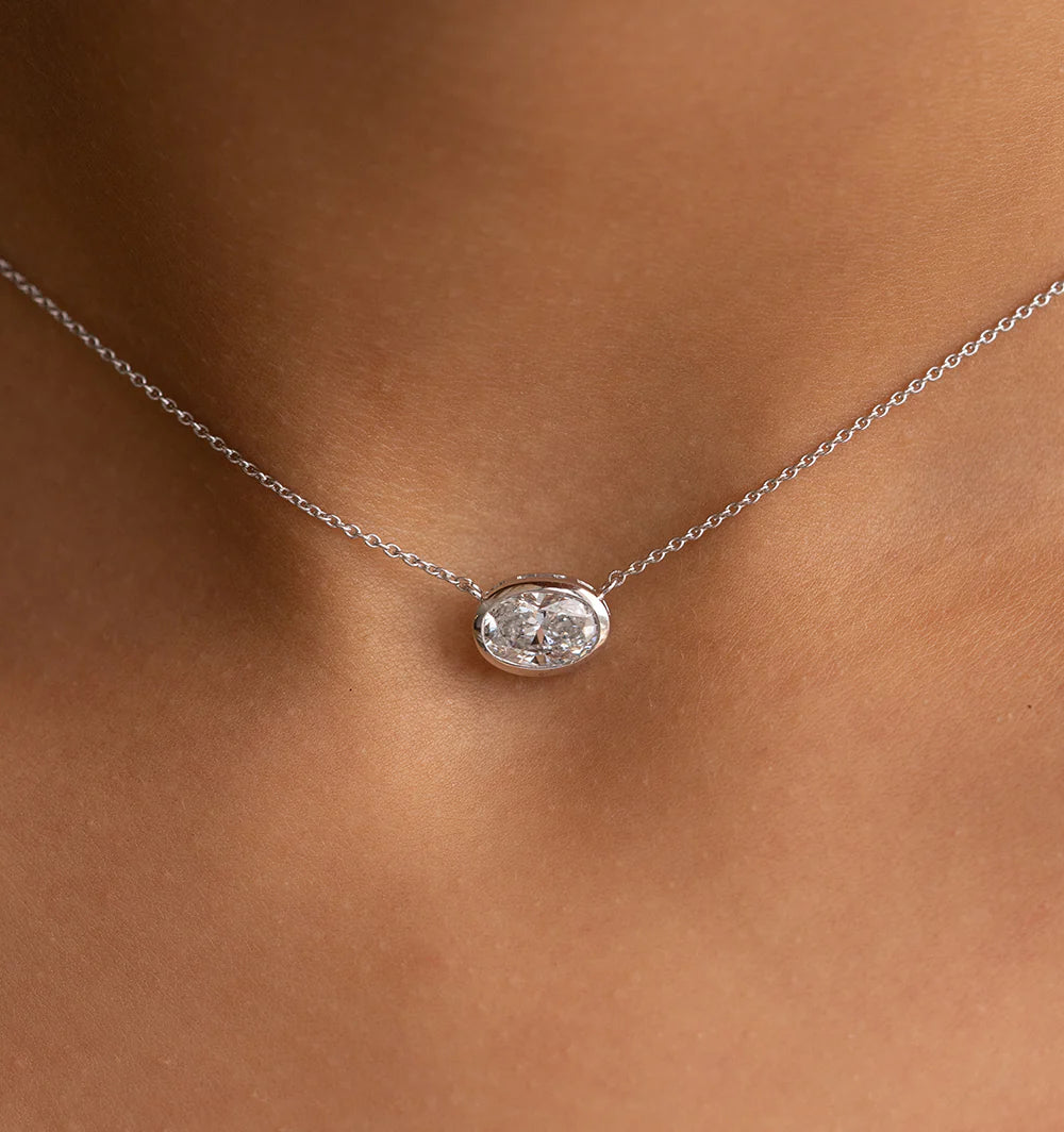 Oval Zircon Necklace