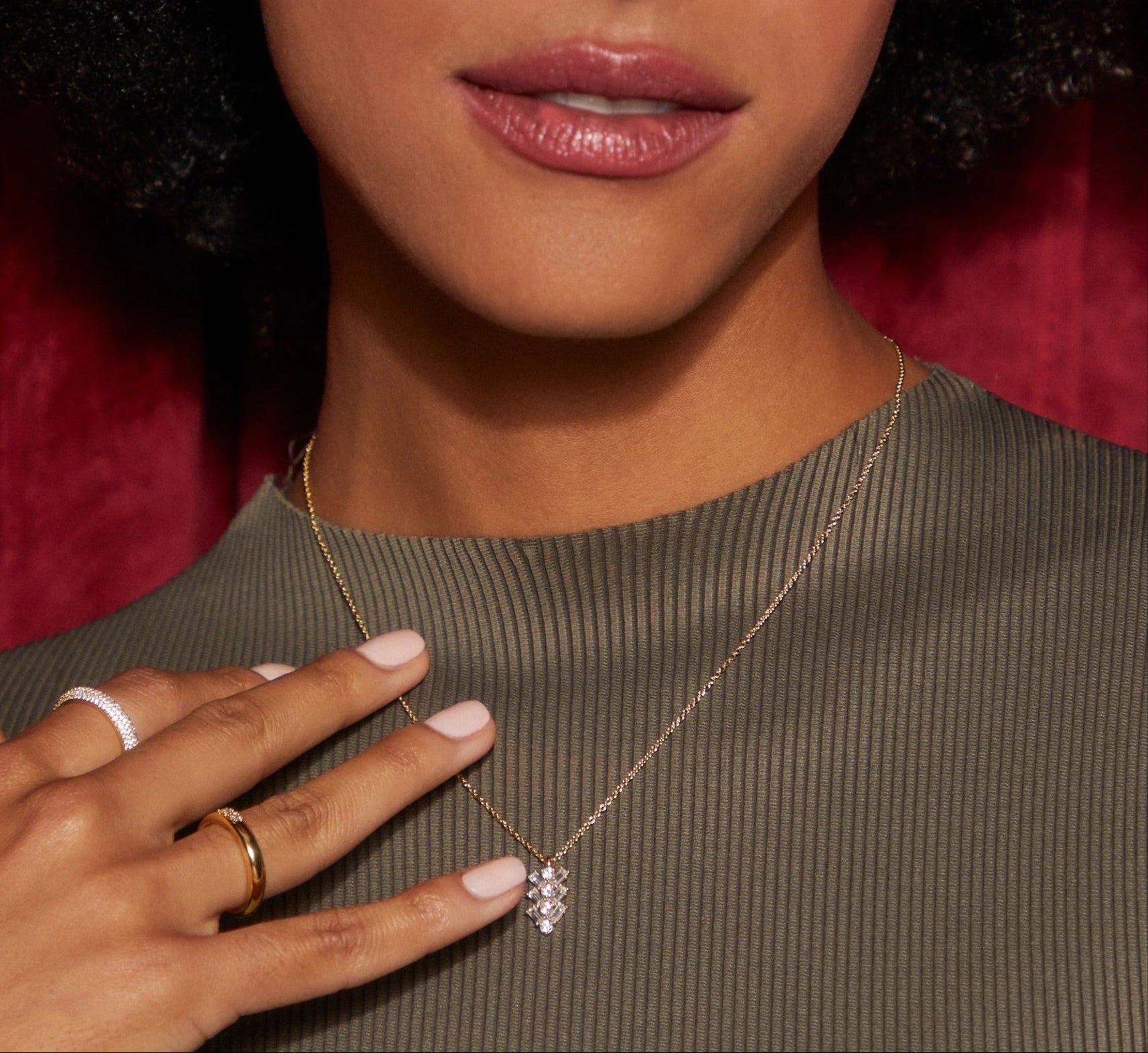 Taylor Baguette Necklace - ARTSY SILVER