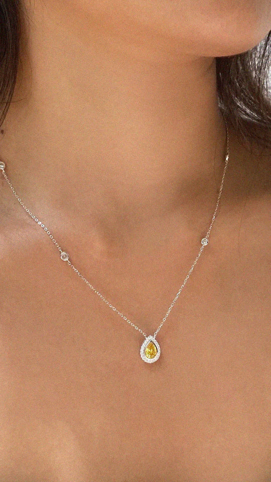 Pastille Yellow Zircon Necklace