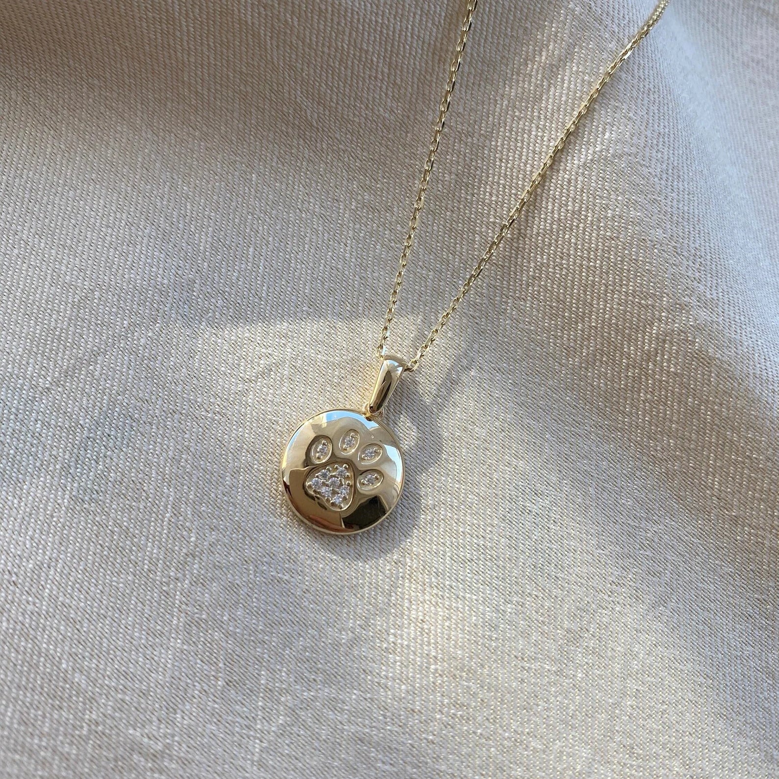 Paw Gold Plating Necklace - ARTSY SILVER