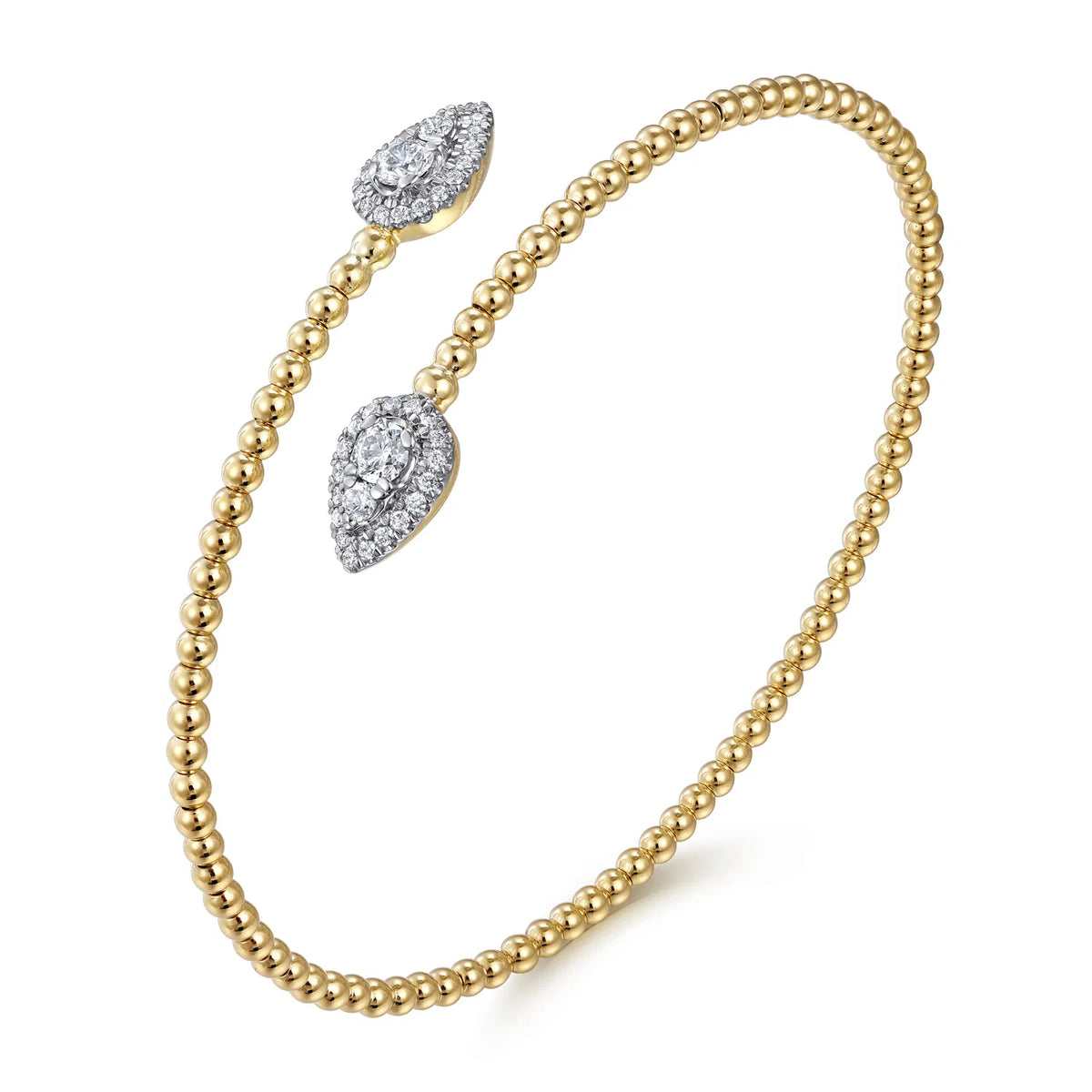 925 Sterling Silver with 18K Gold Plating Bangle - Woman's I ARTSY SILVER