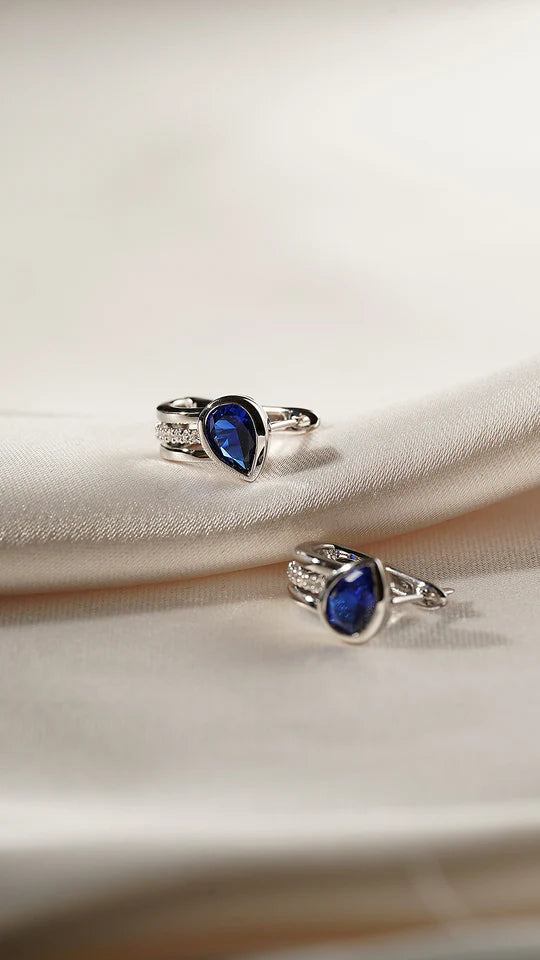 Sapphire Teardrop Earrings