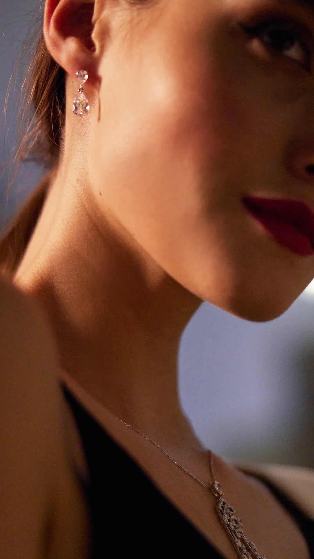 Pear Zircon Stone Earrings - ARTSY SILVER