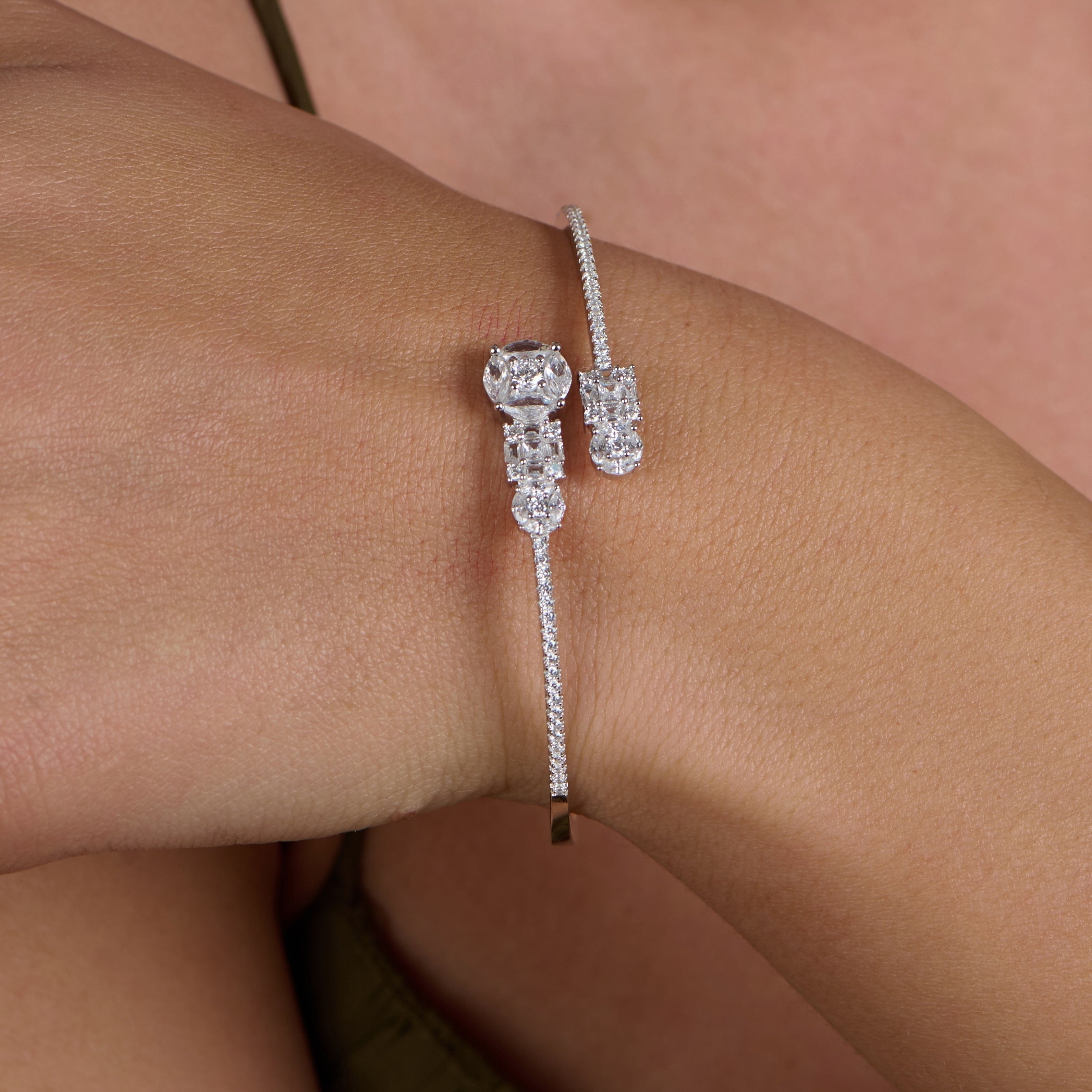 Pear Open Cuff Bracelet