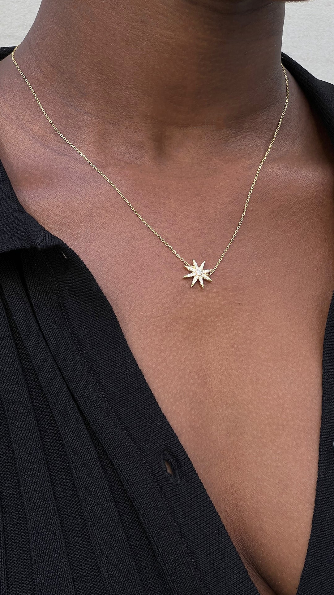 Pole Star Fancy Necklace Gold Plating