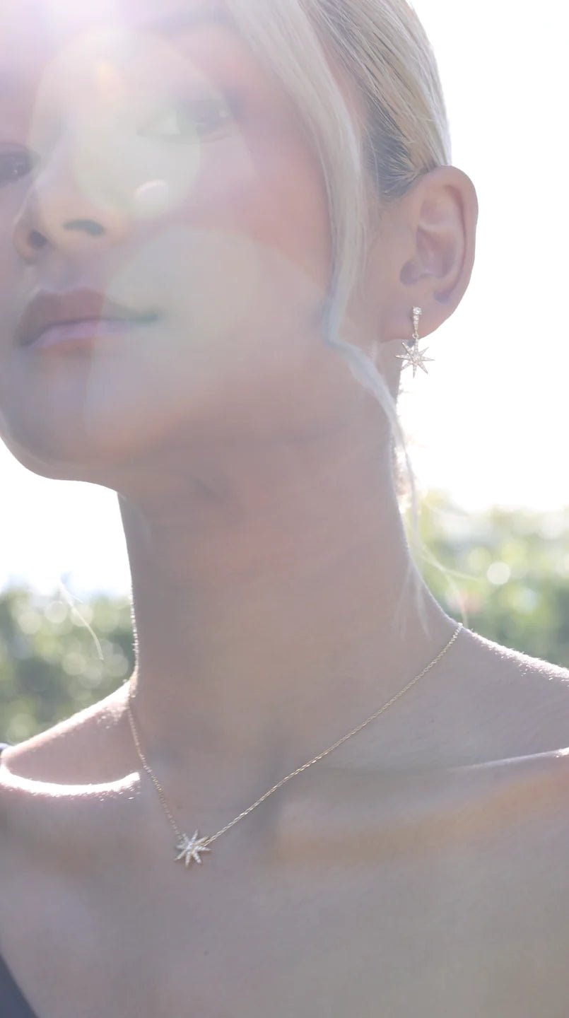 Pole Star Earrings Gold Plating - ARTSY SILVER