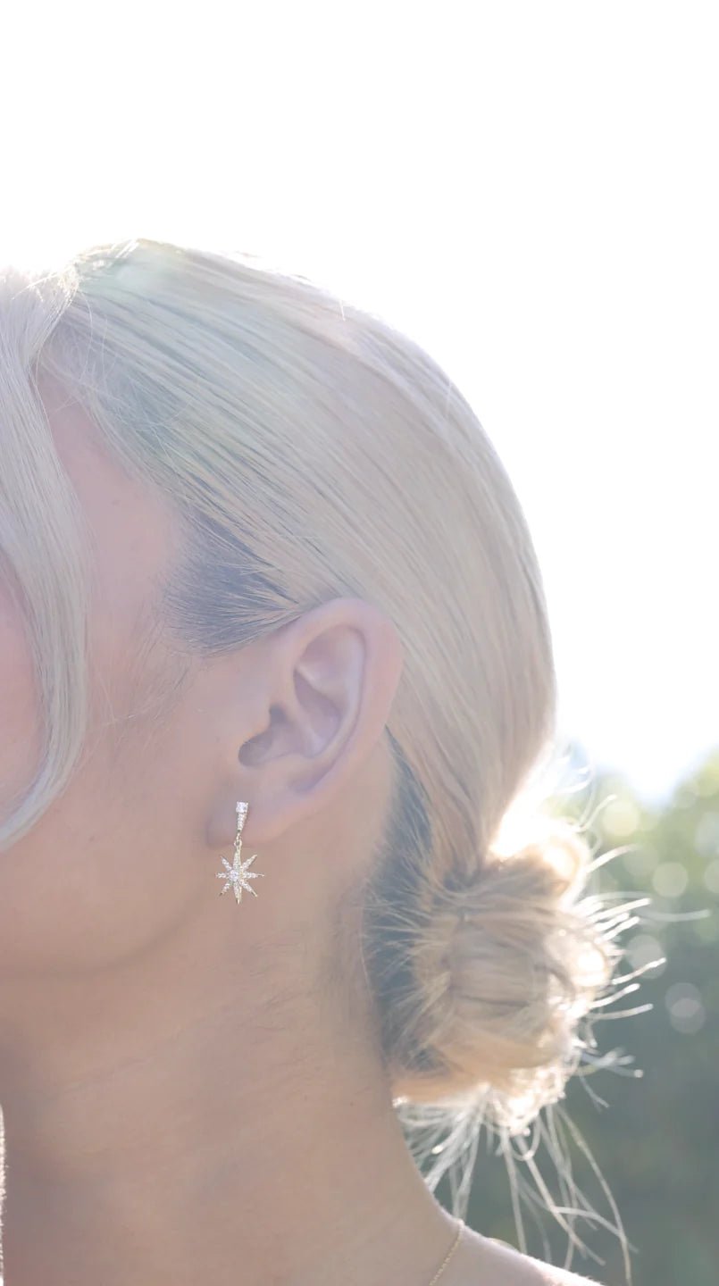 Pole Star Earrings Gold Plating - ARTSY SILVER