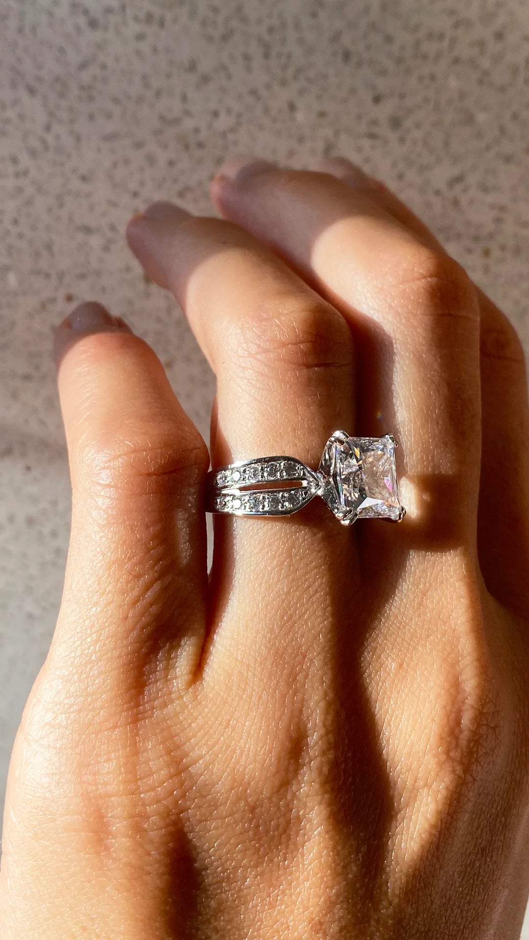 All Eyes On You Zircon Ring - ARTSY SILVER