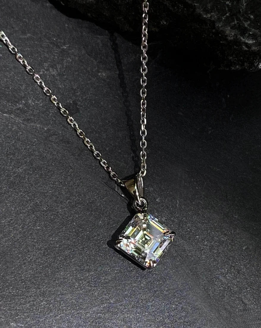 Princess Cut Zircon Stone Necklace