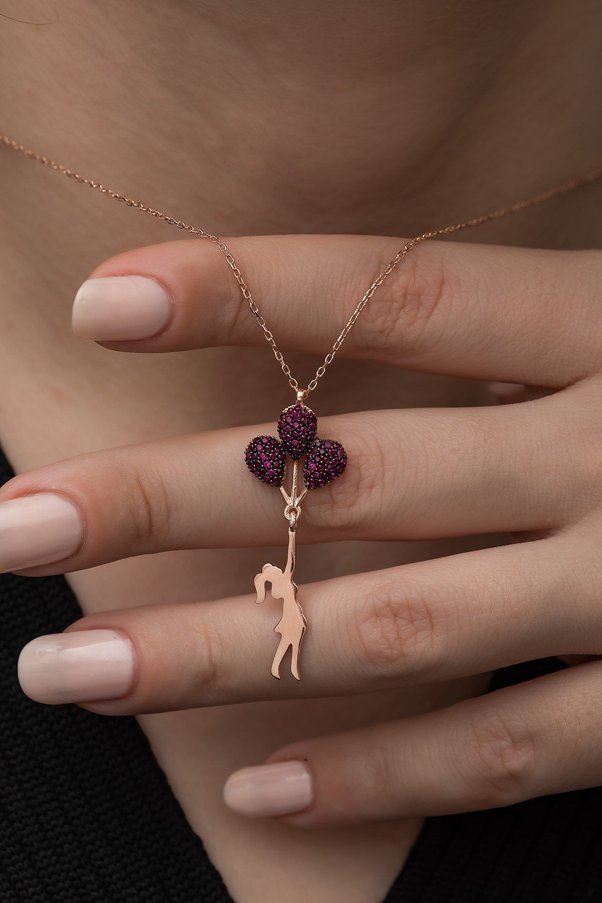 Up Purple Zircon Necklace - ARTSY SILVER