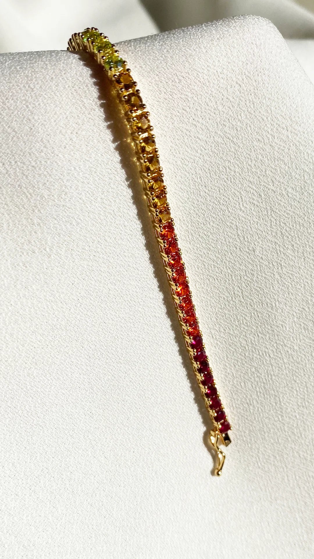 Rainbow Tennis Bracelet - ARTSY SILVER