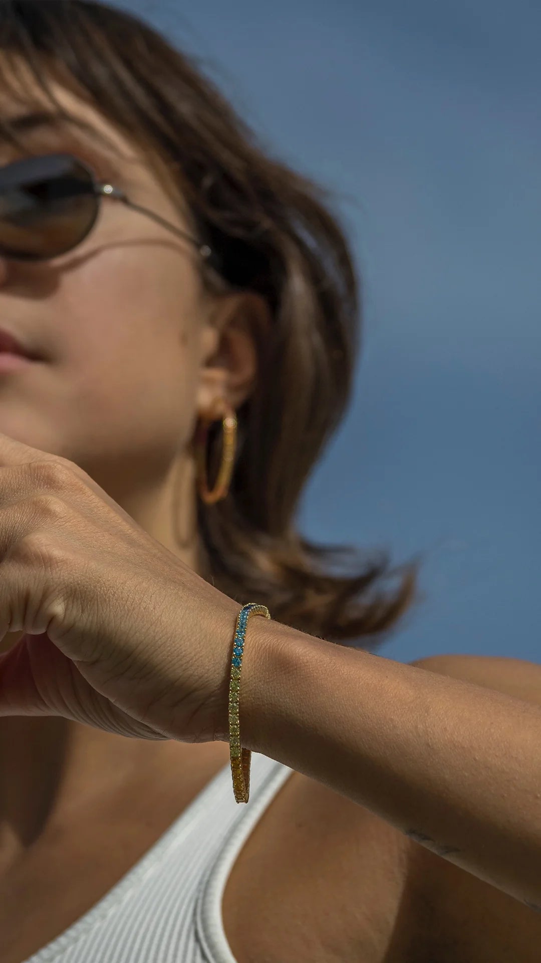 Rainbow Tennis Bracelet 3mm - ARTSY SILVER