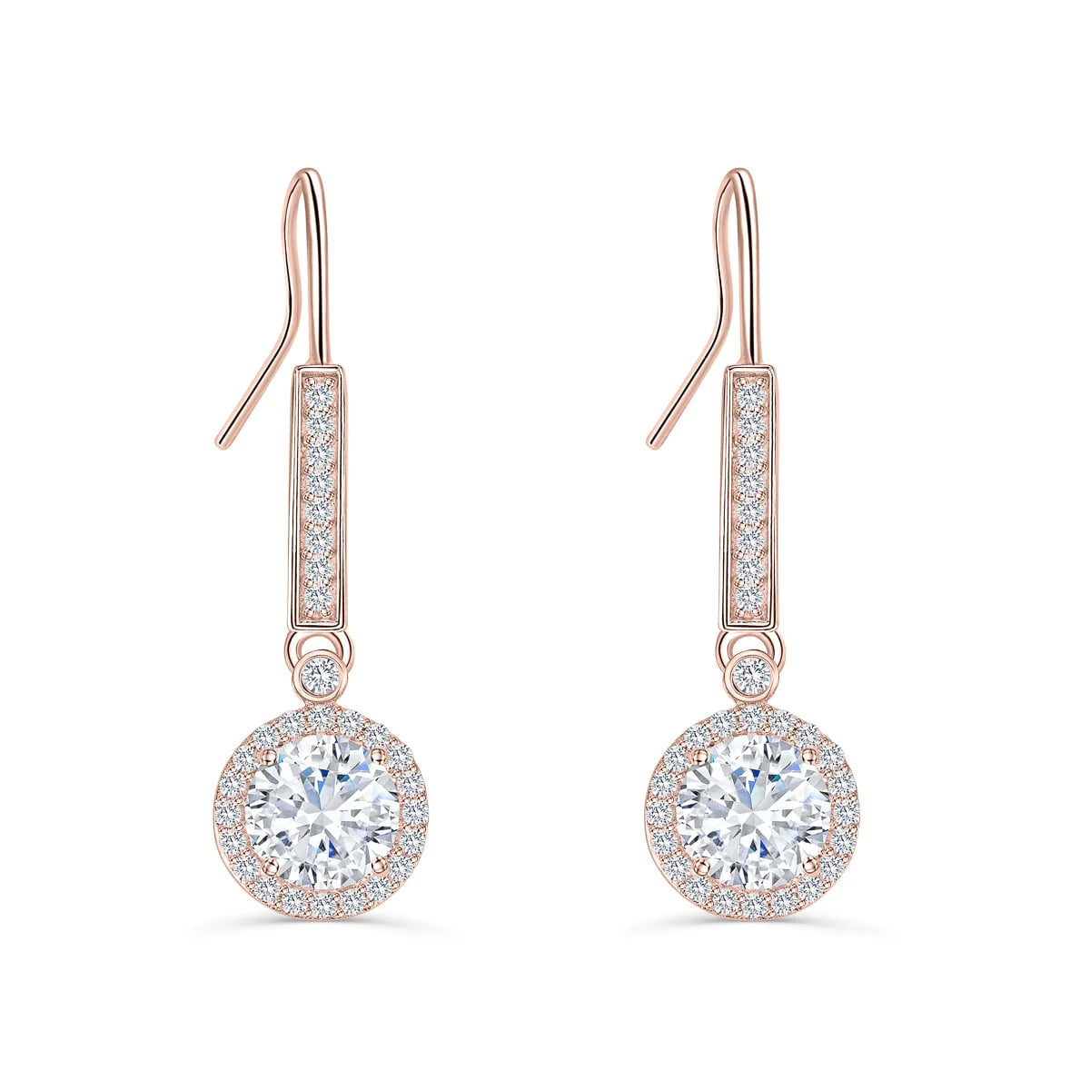 Round Zircon Stone Earrings