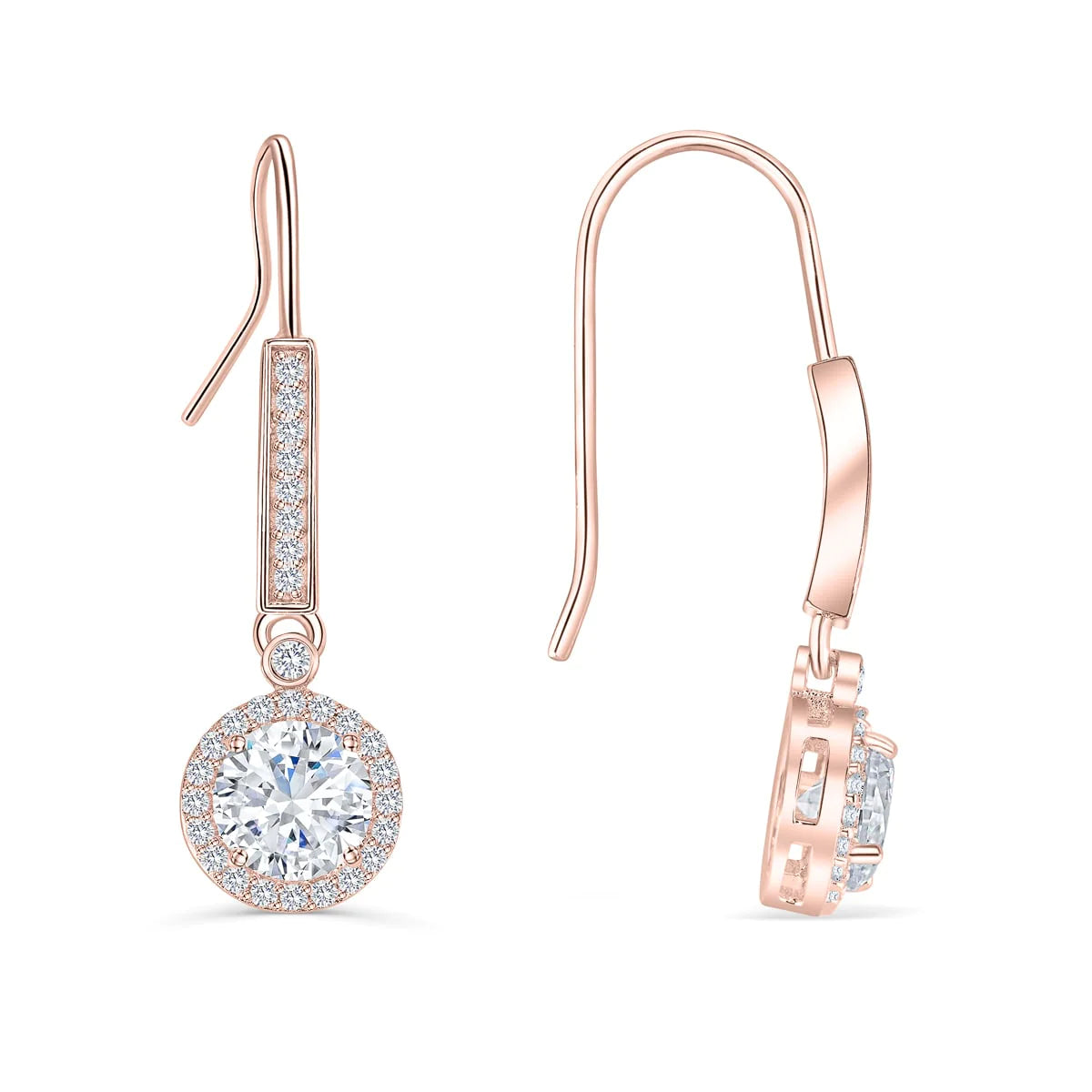 Round Zircon Stone Earrings