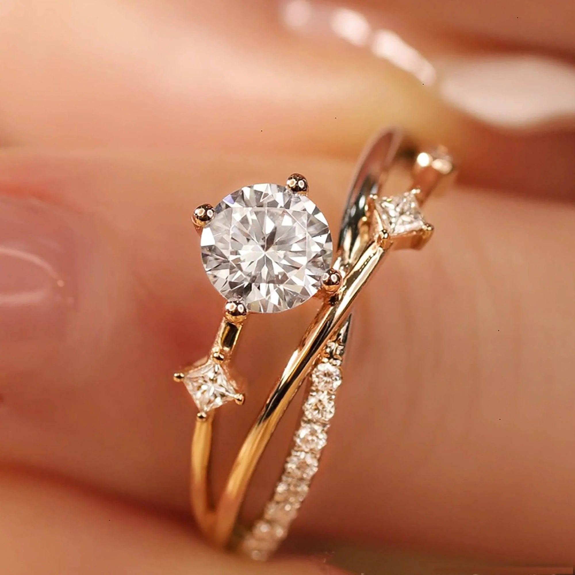 Adorned Hands Zircon Ring - ARTSY SILVER