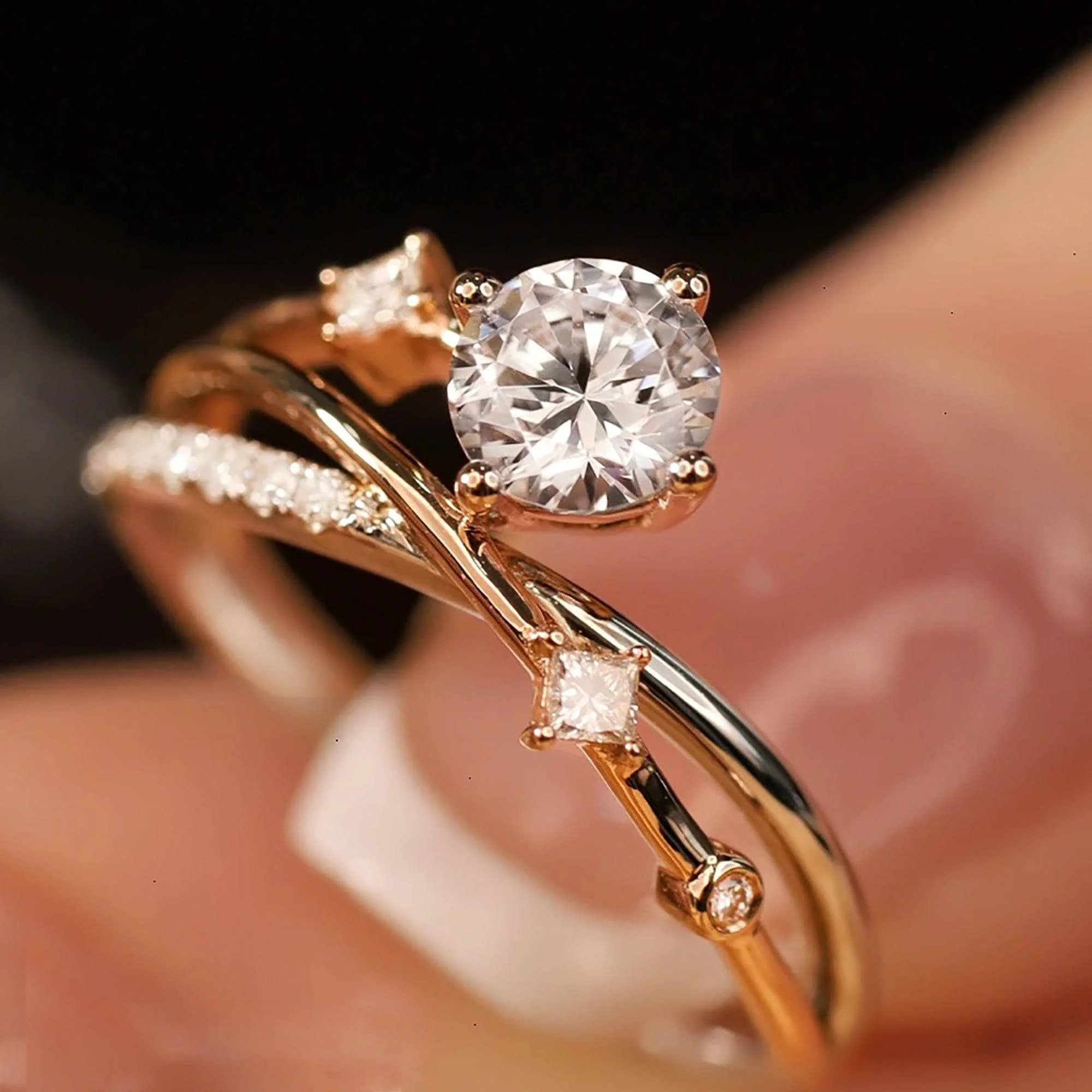 Adorned Hands Zircon Ring - ARTSY SILVER