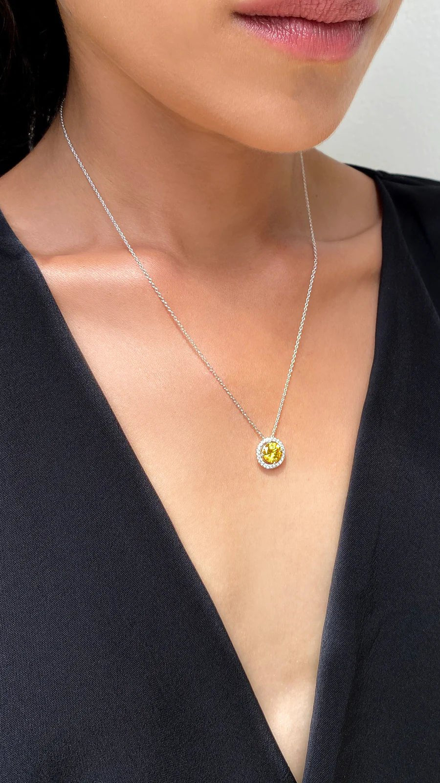 Sweet Dreams Yellow Zircon Necklace - ARTSY SILVER