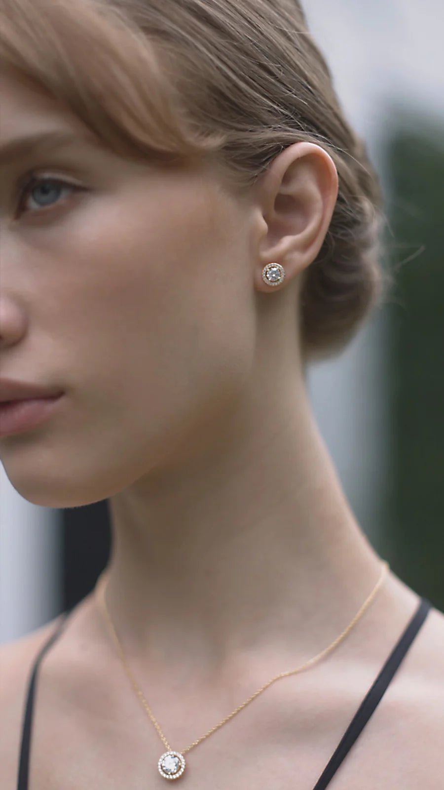 Round Zircon Gold Plating Earrings - ARTSY SILVER