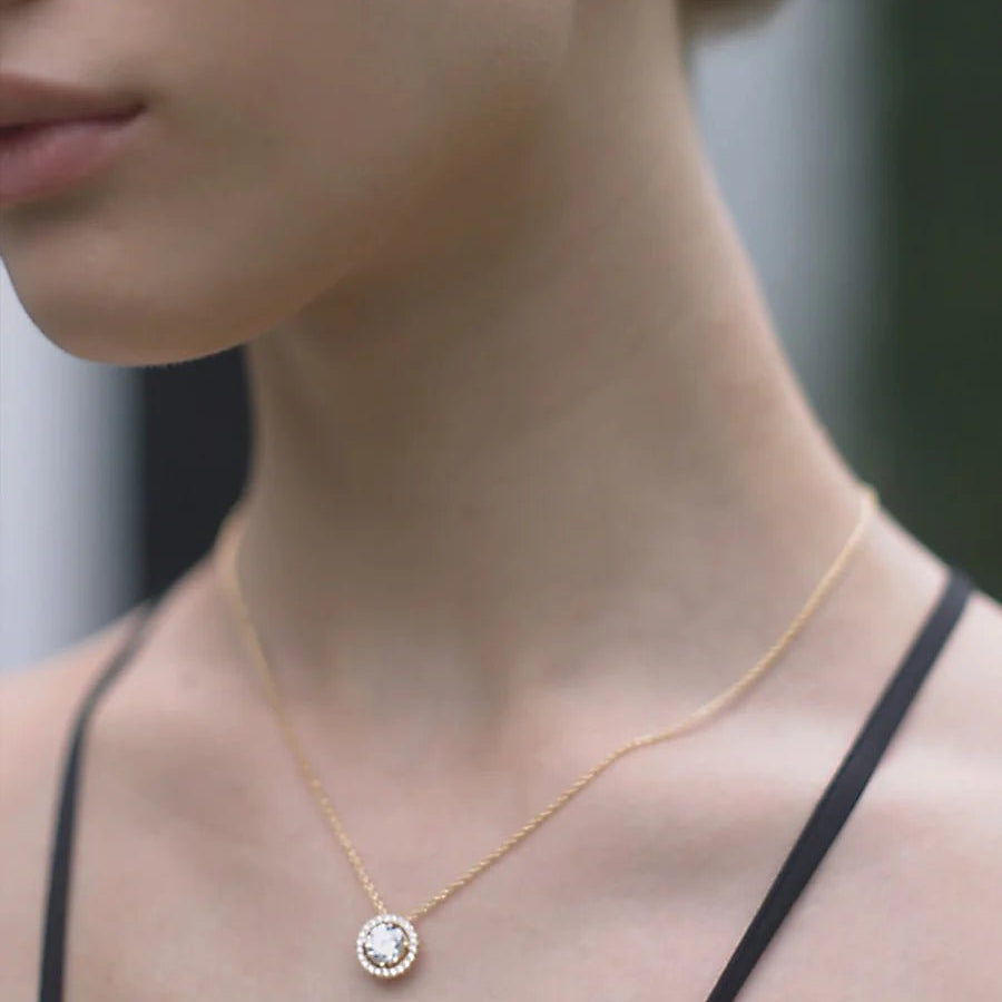 Round Zircon Gold Plating Earrings - ARTSY SILVER