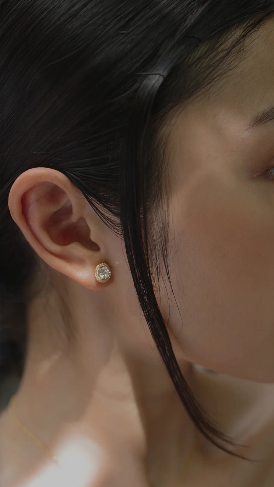 Round Zircon Gold Plating Earrings - ARTSY SILVER