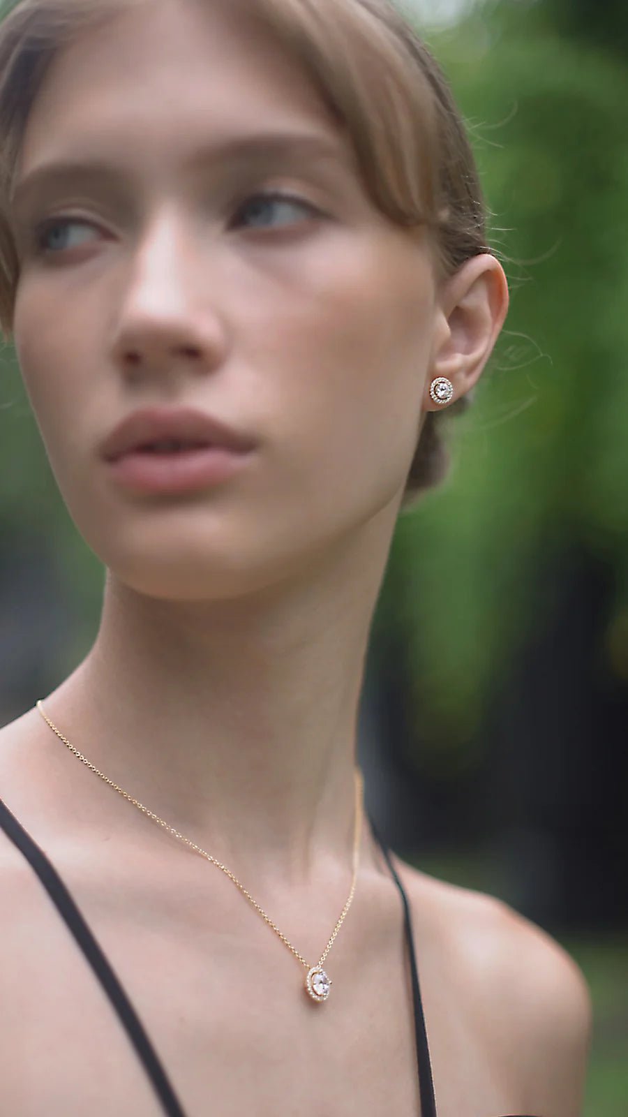 Round Zircon Gold Plating Earrings - ARTSY SILVER