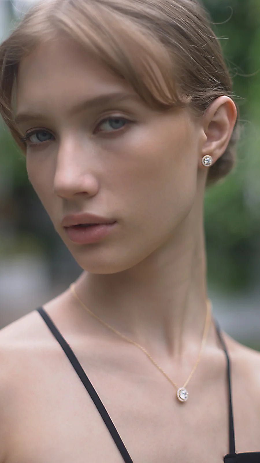 Round Zircon Gold Plating Earrings - ARTSY SILVER
