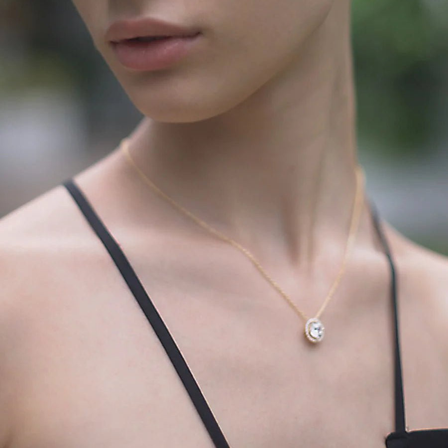 Round Zircon Gold Plating Earrings - ARTSY SILVER