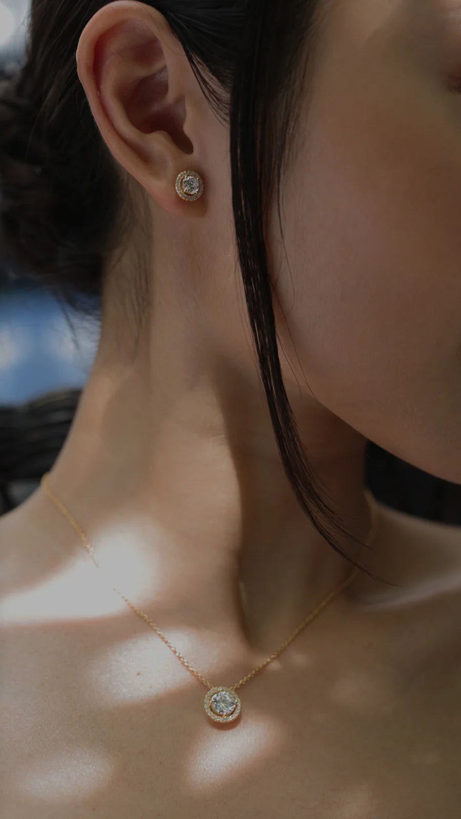 Round Zircon Gold Plating Earrings - ARTSY SILVER