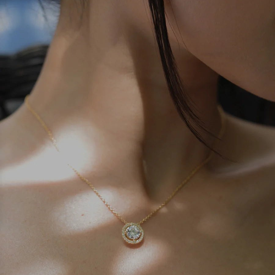 Round Zircon Gold Plating Earrings - ARTSY SILVER