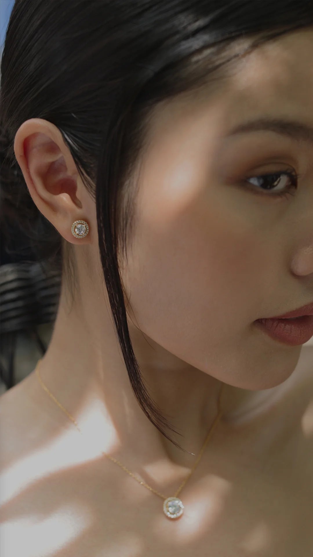 Round Zircon Gold Plating Earrings - ARTSY SILVER