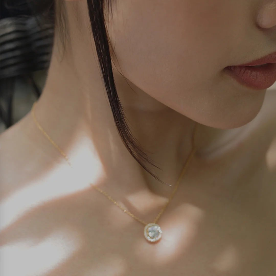 Round Zircon Gold Plating Earrings - ARTSY SILVER