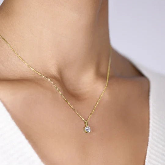 Glacé White Zircon Necklace - ARTSY SILVER