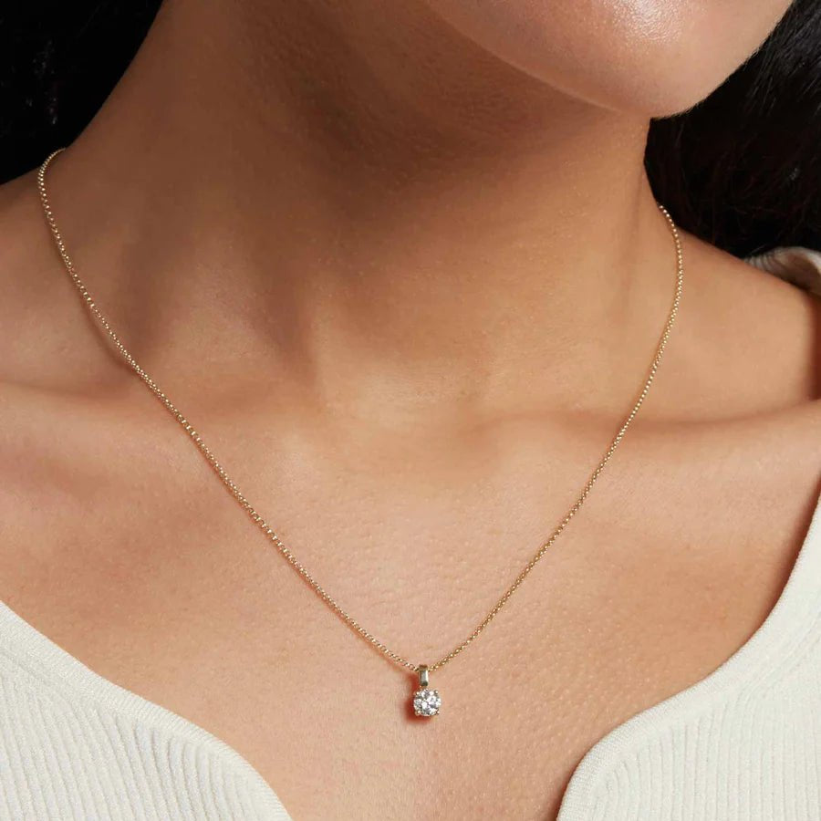 Glacé White Zircon Necklace - ARTSY SILVER