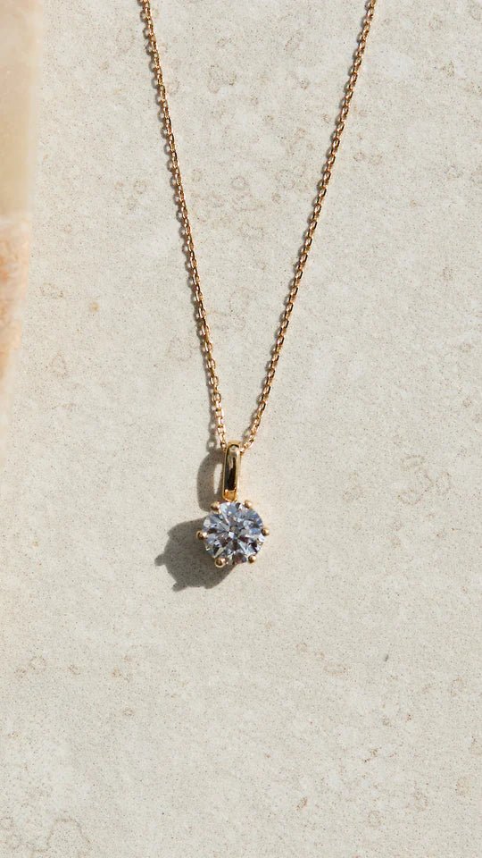 Glacé White Zircon Necklace - ARTSY SILVER