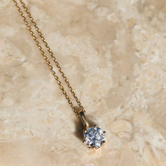 Glacé White Zircon Necklace - ARTSY SILVER