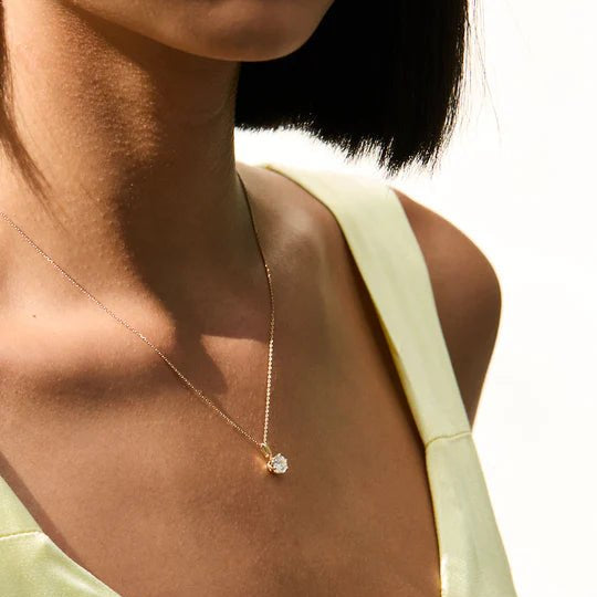 Glacé White Zircon Necklace - ARTSY SILVER