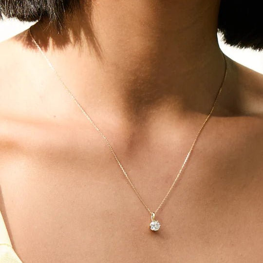 Glacé White Zircon Necklace - ARTSY SILVER